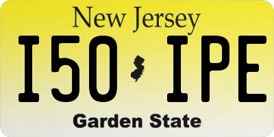 NJ license plate I50IPE