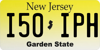 NJ license plate I50IPH
