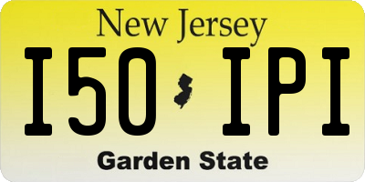 NJ license plate I50IPI