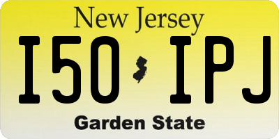 NJ license plate I50IPJ