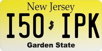 NJ license plate I50IPK