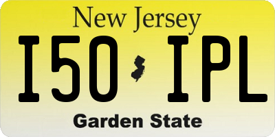 NJ license plate I50IPL