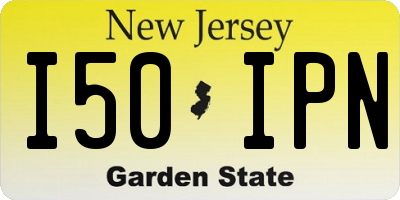 NJ license plate I50IPN