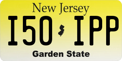 NJ license plate I50IPP