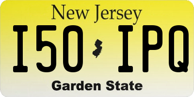 NJ license plate I50IPQ
