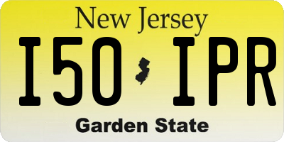 NJ license plate I50IPR
