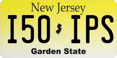 NJ license plate I50IPS