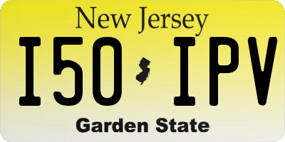 NJ license plate I50IPV
