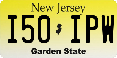 NJ license plate I50IPW
