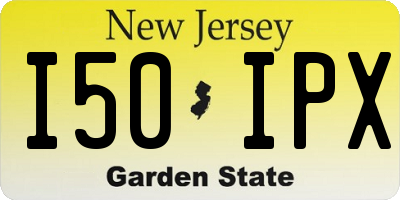 NJ license plate I50IPX