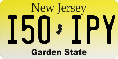 NJ license plate I50IPY