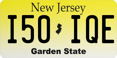 NJ license plate I50IQE