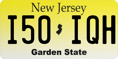 NJ license plate I50IQH