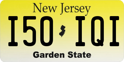 NJ license plate I50IQI