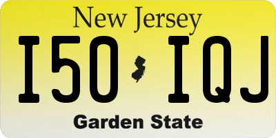 NJ license plate I50IQJ