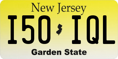 NJ license plate I50IQL