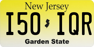 NJ license plate I50IQR