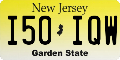 NJ license plate I50IQW