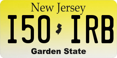 NJ license plate I50IRB