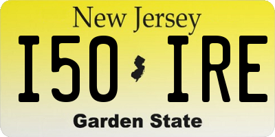NJ license plate I50IRE