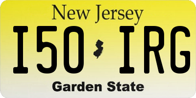 NJ license plate I50IRG