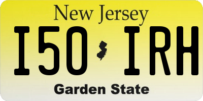NJ license plate I50IRH