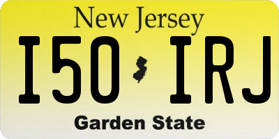 NJ license plate I50IRJ