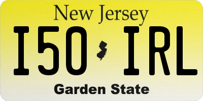 NJ license plate I50IRL