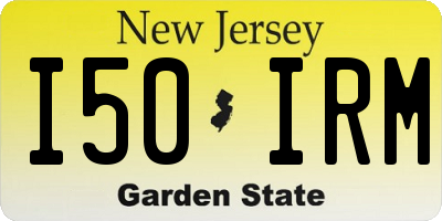 NJ license plate I50IRM