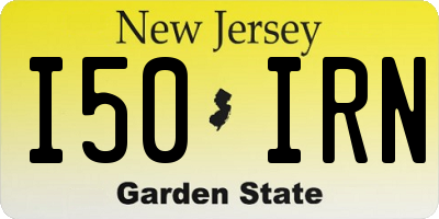 NJ license plate I50IRN