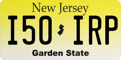 NJ license plate I50IRP