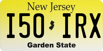 NJ license plate I50IRX