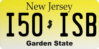 NJ license plate I50ISB