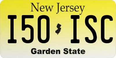 NJ license plate I50ISC