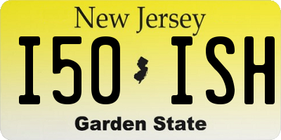 NJ license plate I50ISH