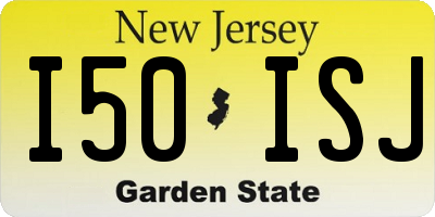 NJ license plate I50ISJ