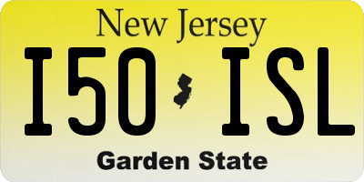 NJ license plate I50ISL