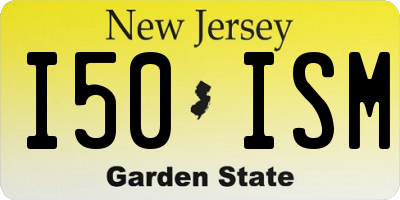 NJ license plate I50ISM