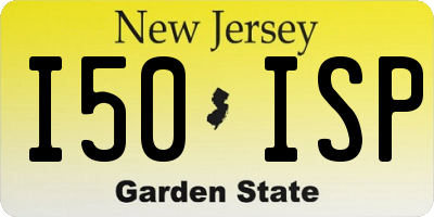NJ license plate I50ISP