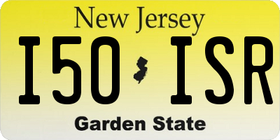 NJ license plate I50ISR
