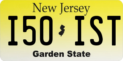 NJ license plate I50IST