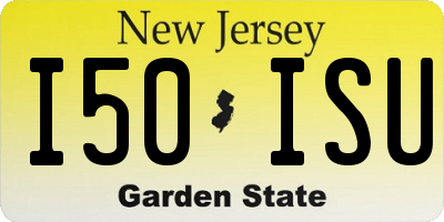 NJ license plate I50ISU