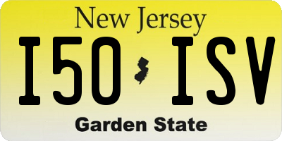 NJ license plate I50ISV