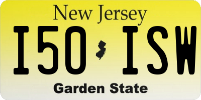 NJ license plate I50ISW