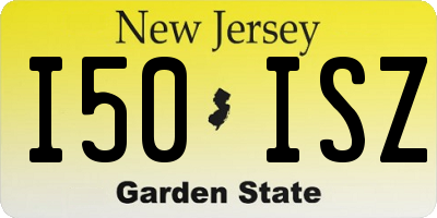 NJ license plate I50ISZ