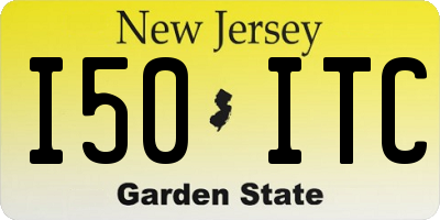 NJ license plate I50ITC