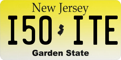 NJ license plate I50ITE