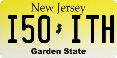 NJ license plate I50ITH