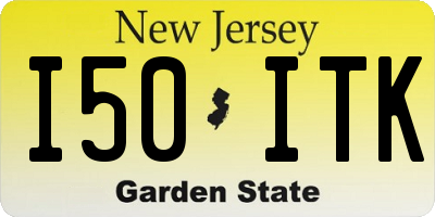 NJ license plate I50ITK