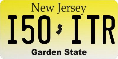 NJ license plate I50ITR